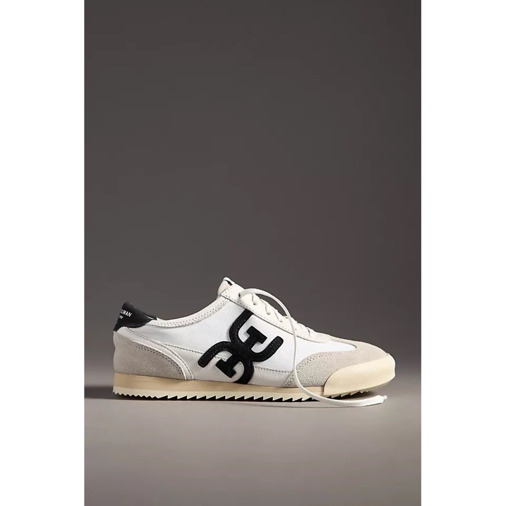Sam Edelman Ivey Sneakers White Leather Suede Retro Runner Shoes Womens 10M 41